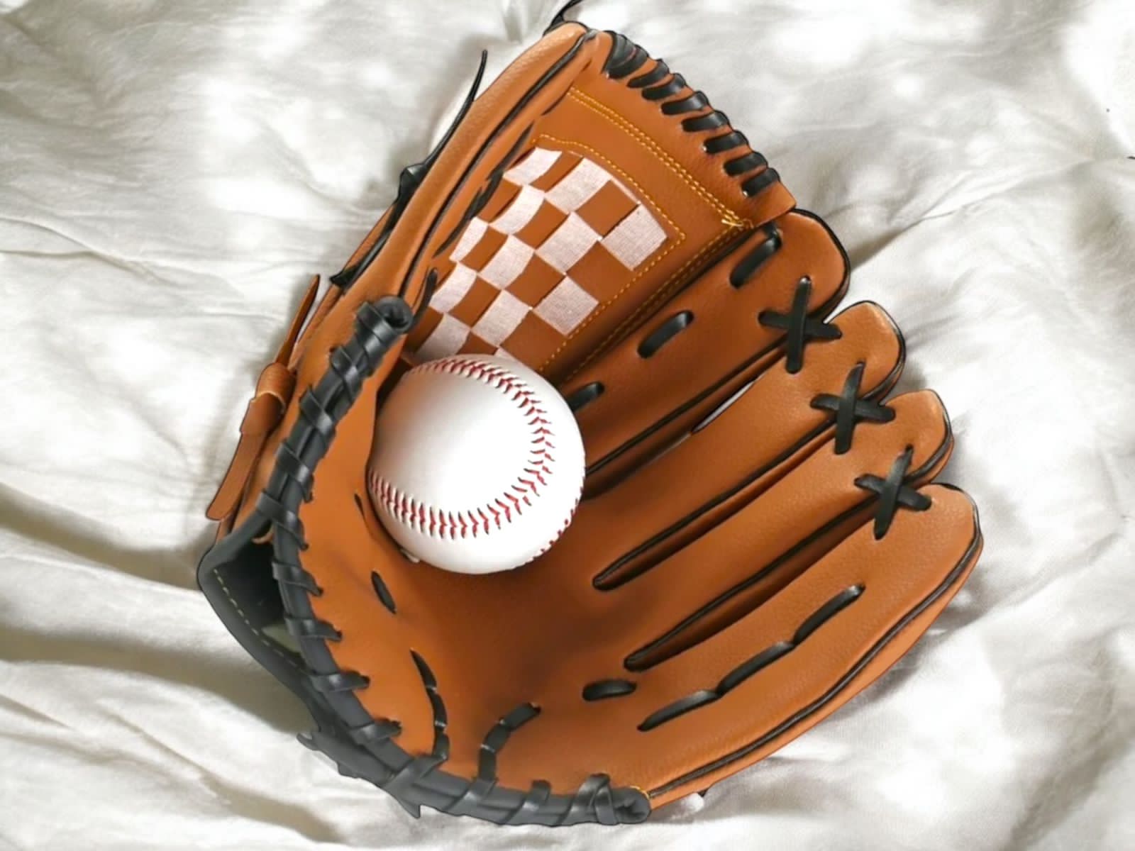 Guante De Cuero Para Beisbol Con Pelota