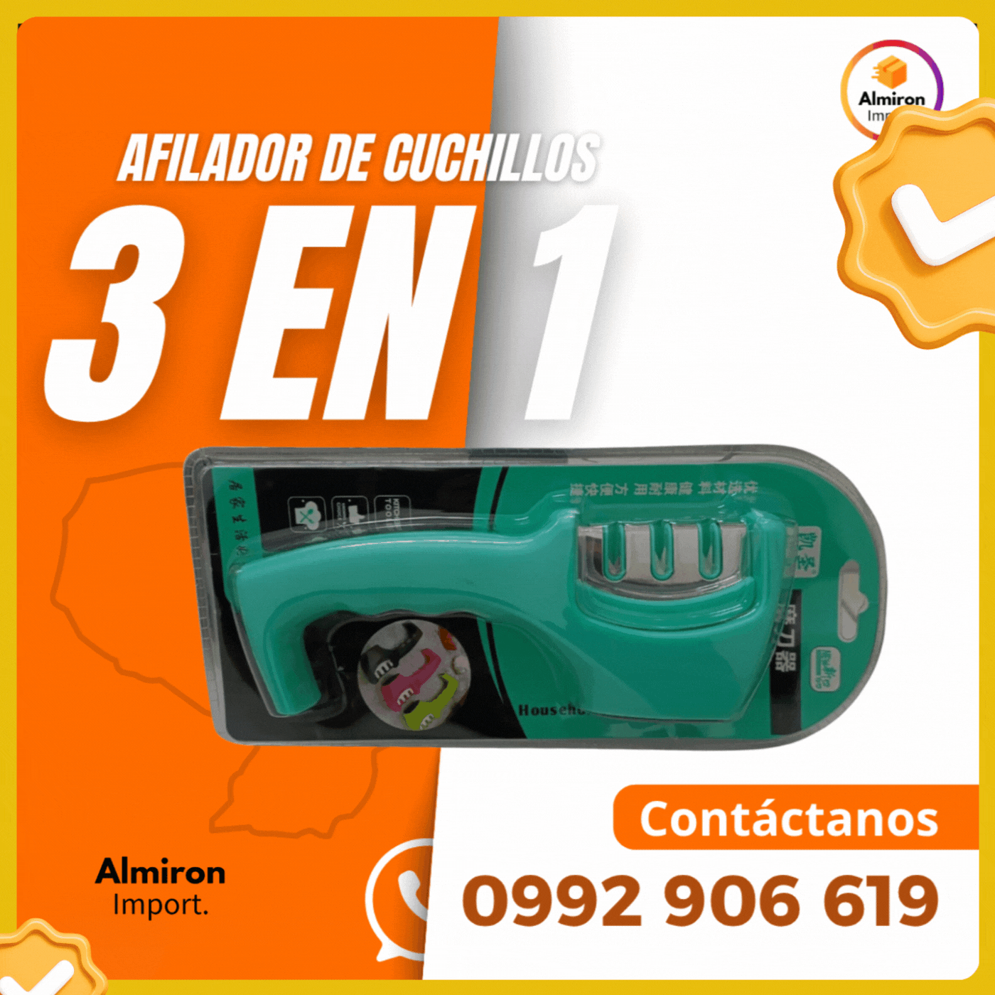 Afilador de Cuchillos 3 en 1