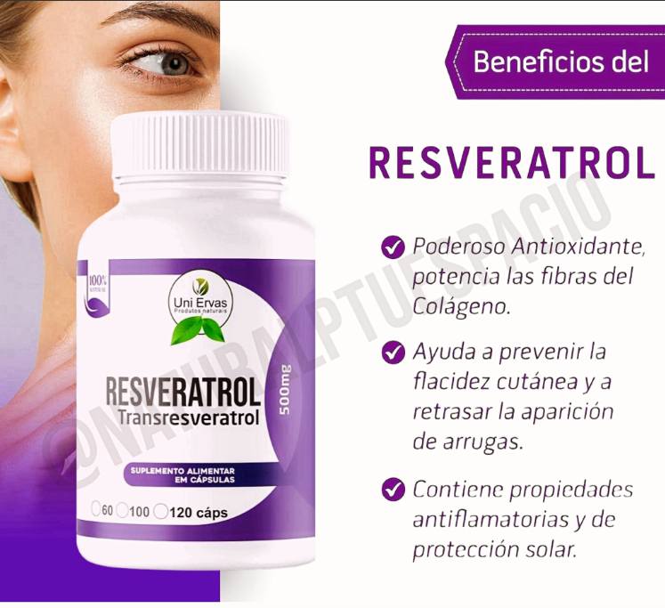 ANTIOXIDANTE RESVERATROL 500 MG / 60 CAPSULAS