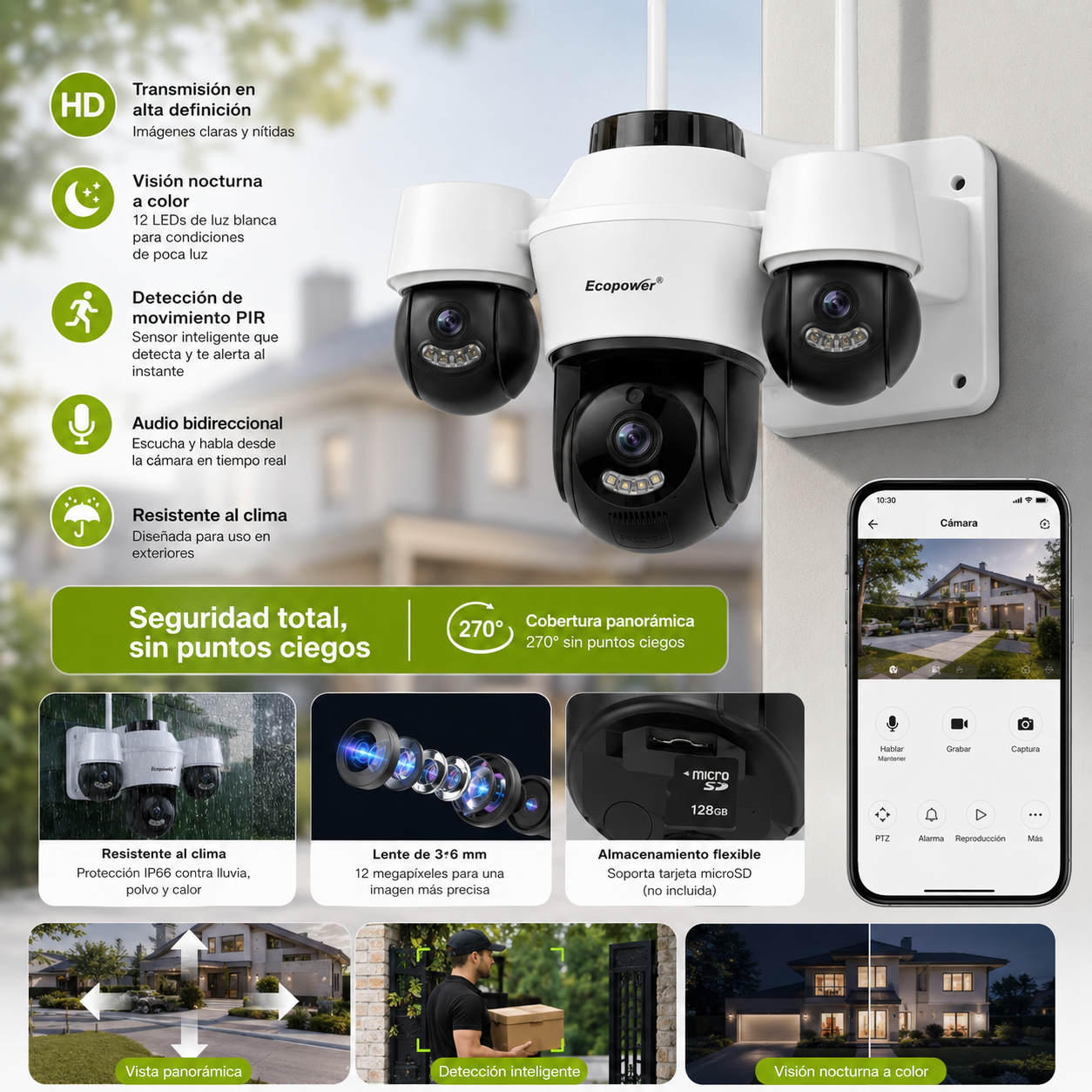 CAMARA WIFI APRUEBA DE AGUA 3 EN 1