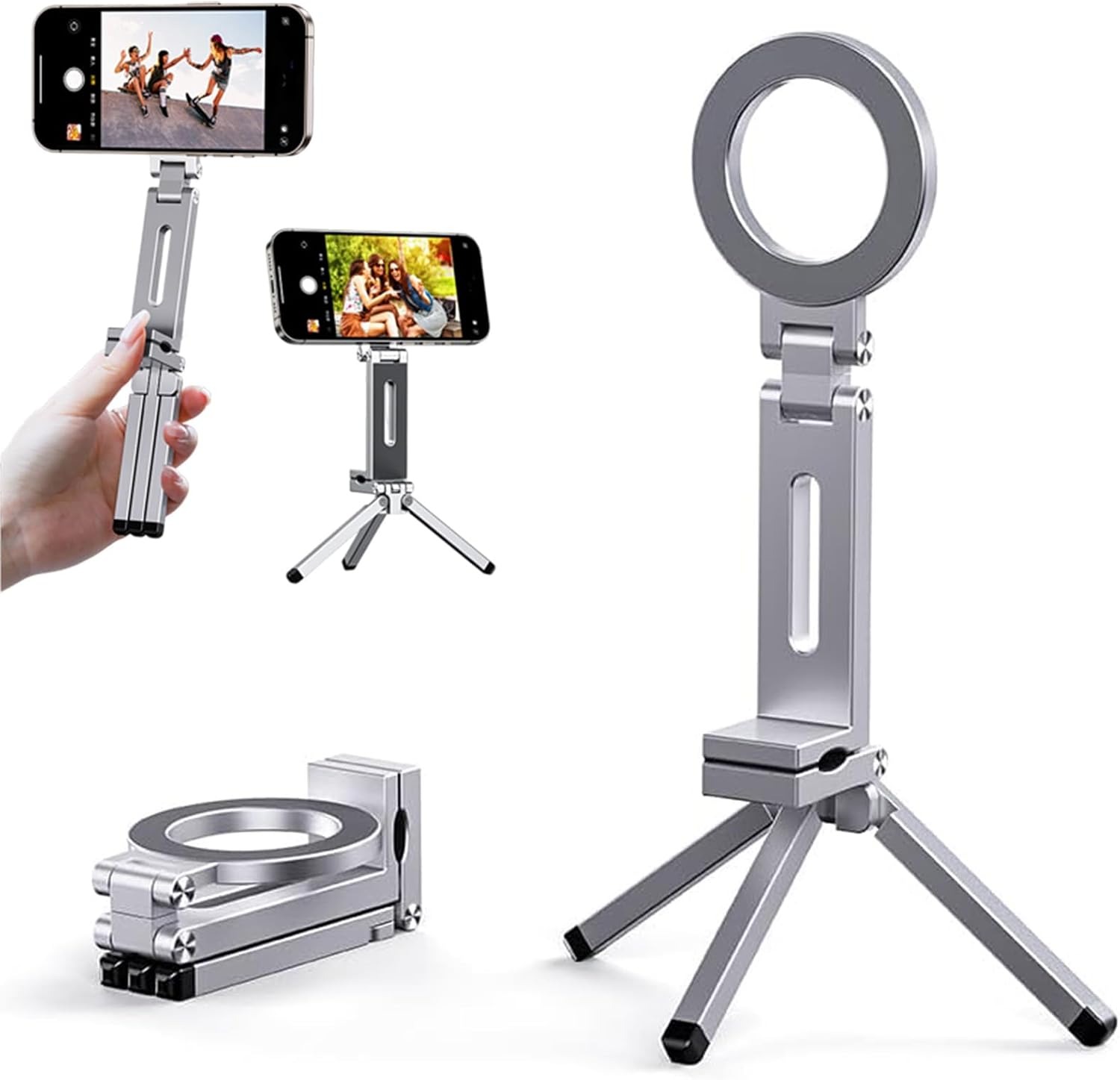 TRIPODE PARA CELULAR CON SOPORTE MAGNETICO - 3 EN 1