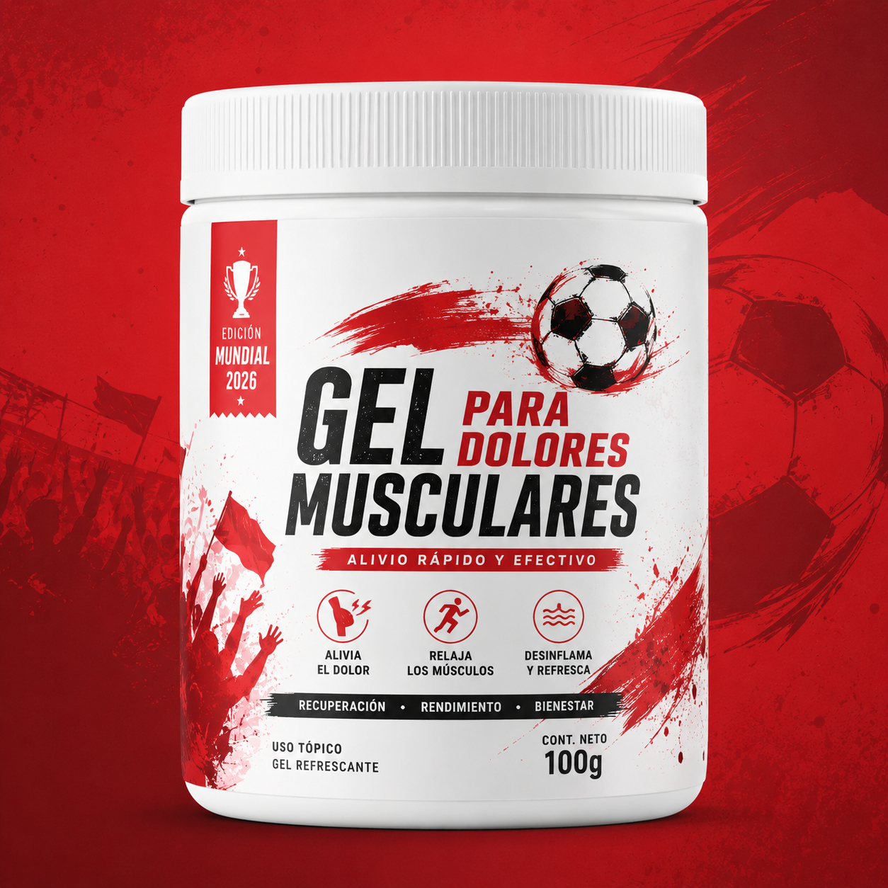 Gel reparador muscular